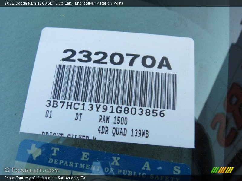 Bright Silver Metallic / Agate 2001 Dodge Ram 1500 SLT Club Cab