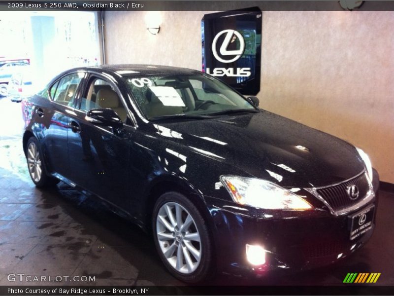 Obsidian Black / Ecru 2009 Lexus IS 250 AWD