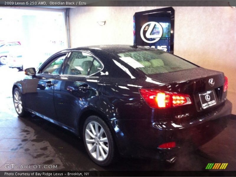 Obsidian Black / Ecru 2009 Lexus IS 250 AWD