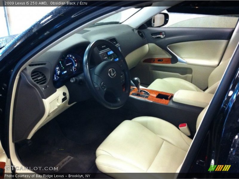 Obsidian Black / Ecru 2009 Lexus IS 250 AWD