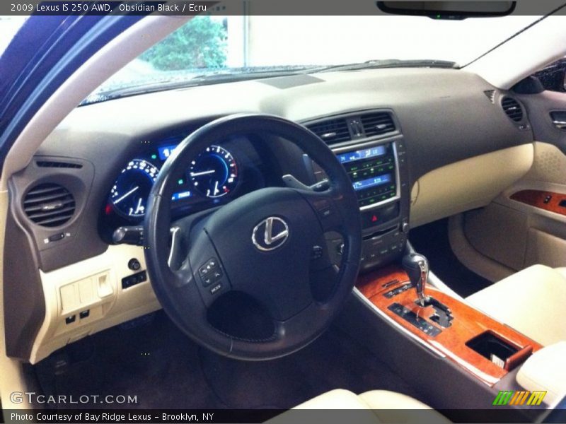 Obsidian Black / Ecru 2009 Lexus IS 250 AWD