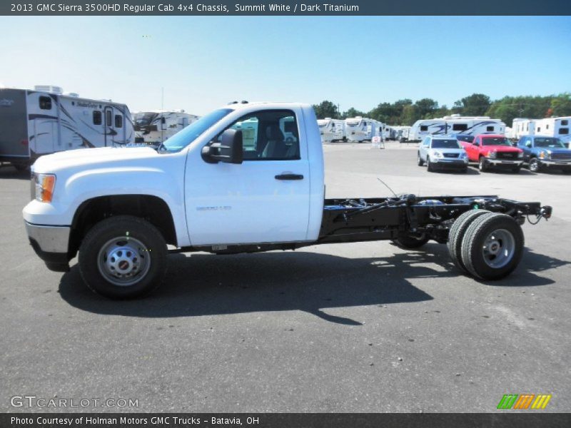 Summit White / Dark Titanium 2013 GMC Sierra 3500HD Regular Cab 4x4 Chassis