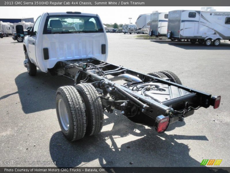 Summit White / Dark Titanium 2013 GMC Sierra 3500HD Regular Cab 4x4 Chassis
