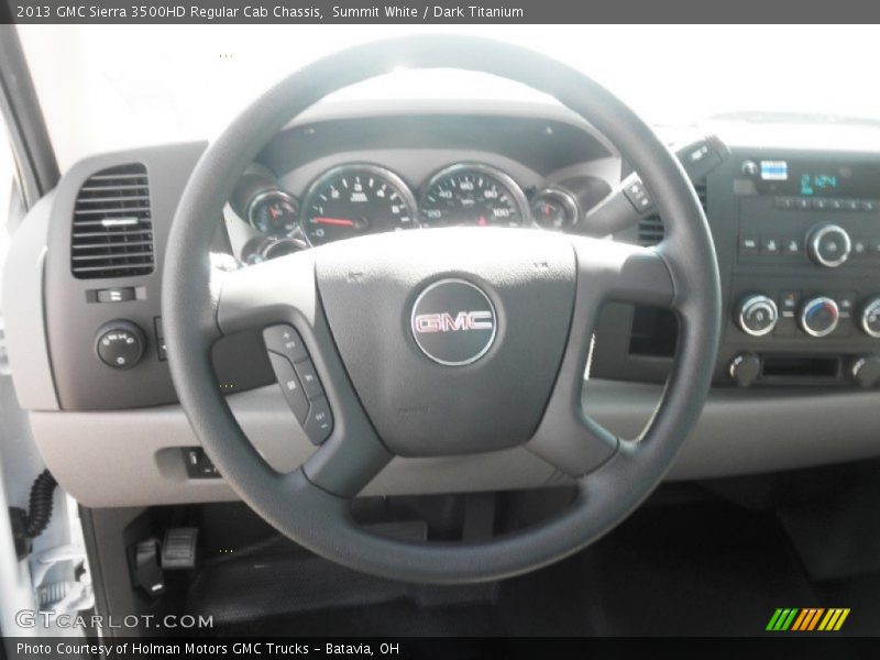 Summit White / Dark Titanium 2013 GMC Sierra 3500HD Regular Cab Chassis