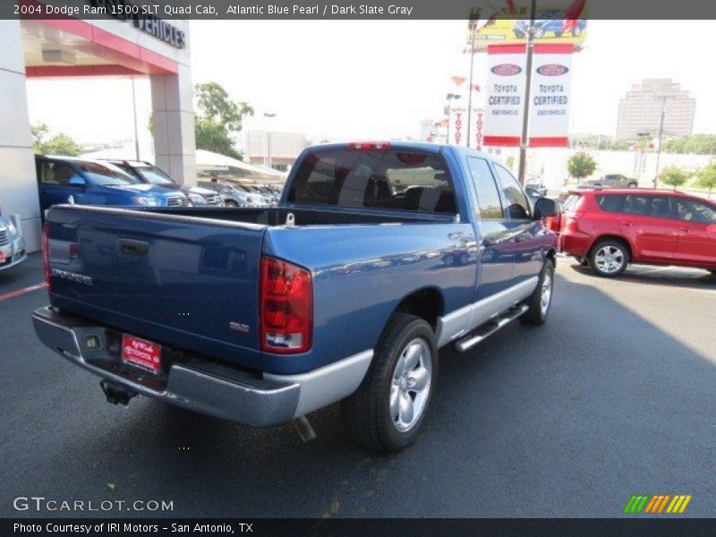 Atlantic Blue Pearl / Dark Slate Gray 2004 Dodge Ram 1500 SLT Quad Cab
