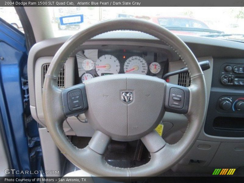 Atlantic Blue Pearl / Dark Slate Gray 2004 Dodge Ram 1500 SLT Quad Cab