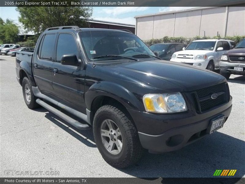 Black Clearcoat / Medium Dark Flint 2005 Ford Explorer Sport Trac XLT