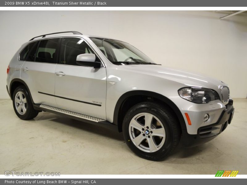 Titanium Silver Metallic / Black 2009 BMW X5 xDrive48i