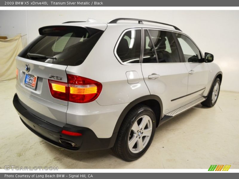 Titanium Silver Metallic / Black 2009 BMW X5 xDrive48i