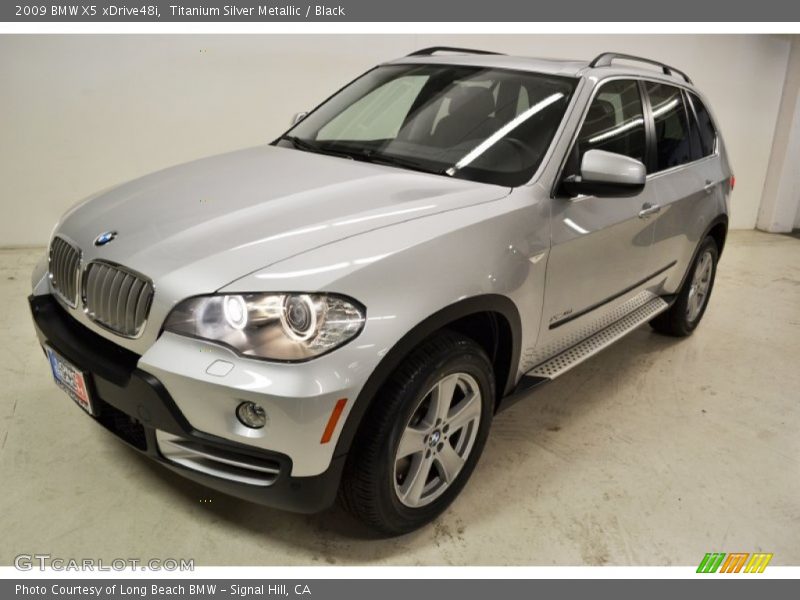 Titanium Silver Metallic / Black 2009 BMW X5 xDrive48i