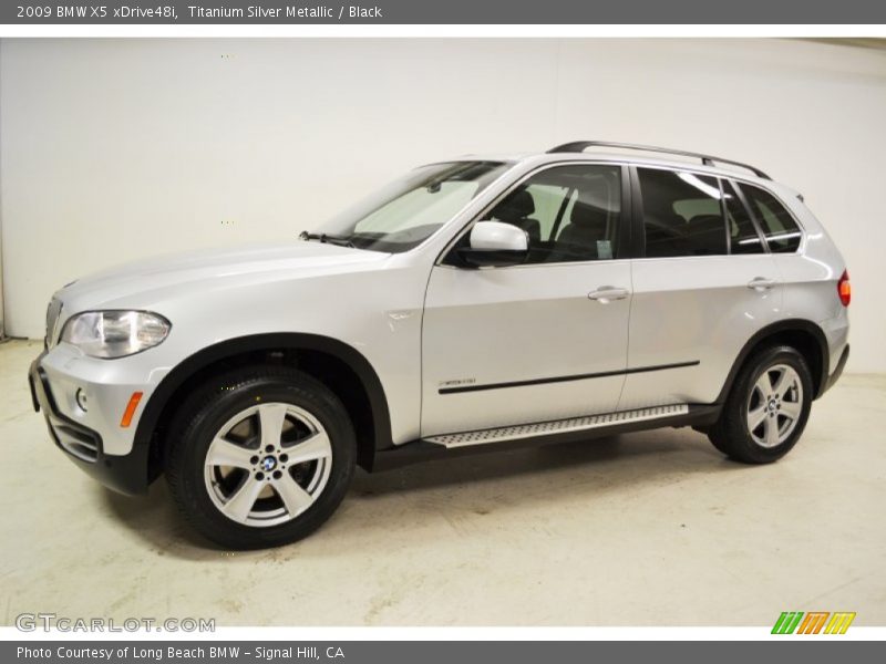 Titanium Silver Metallic / Black 2009 BMW X5 xDrive48i