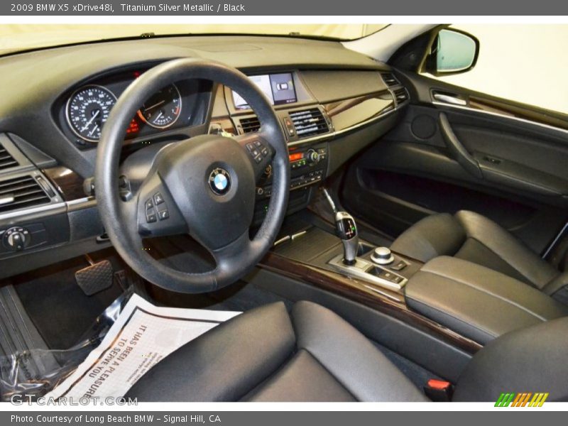 Titanium Silver Metallic / Black 2009 BMW X5 xDrive48i