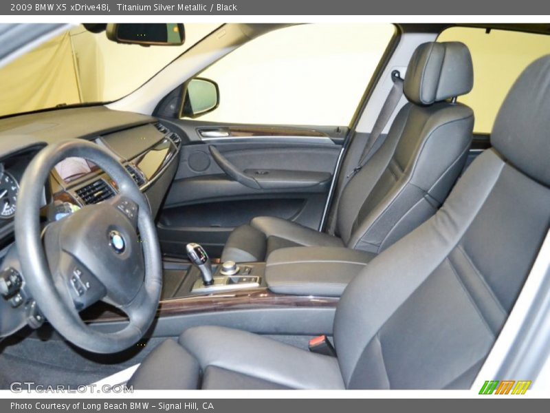 Titanium Silver Metallic / Black 2009 BMW X5 xDrive48i