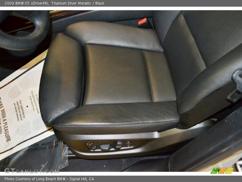 Titanium Silver Metallic / Black 2009 BMW X5 xDrive48i