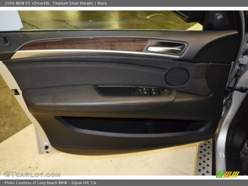 Titanium Silver Metallic / Black 2009 BMW X5 xDrive48i