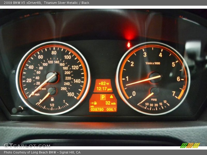 Titanium Silver Metallic / Black 2009 BMW X5 xDrive48i
