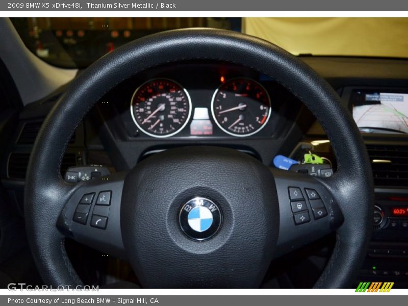Titanium Silver Metallic / Black 2009 BMW X5 xDrive48i