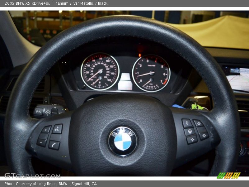 Titanium Silver Metallic / Black 2009 BMW X5 xDrive48i