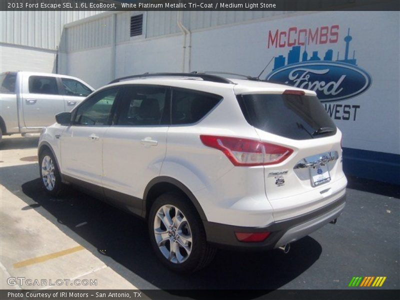 White Platinum Metallic Tri-Coat / Medium Light Stone 2013 Ford Escape SEL 1.6L EcoBoost