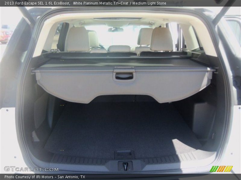 White Platinum Metallic Tri-Coat / Medium Light Stone 2013 Ford Escape SEL 1.6L EcoBoost