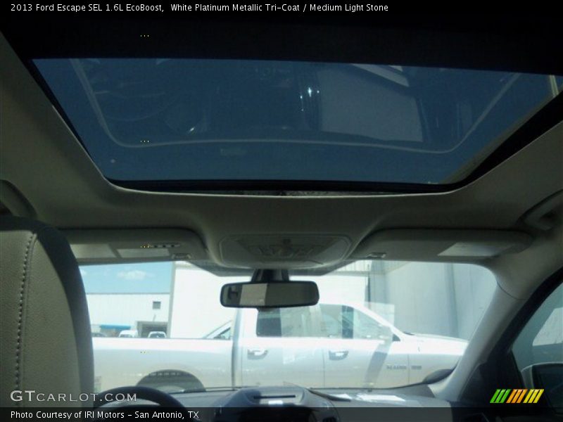 White Platinum Metallic Tri-Coat / Medium Light Stone 2013 Ford Escape SEL 1.6L EcoBoost