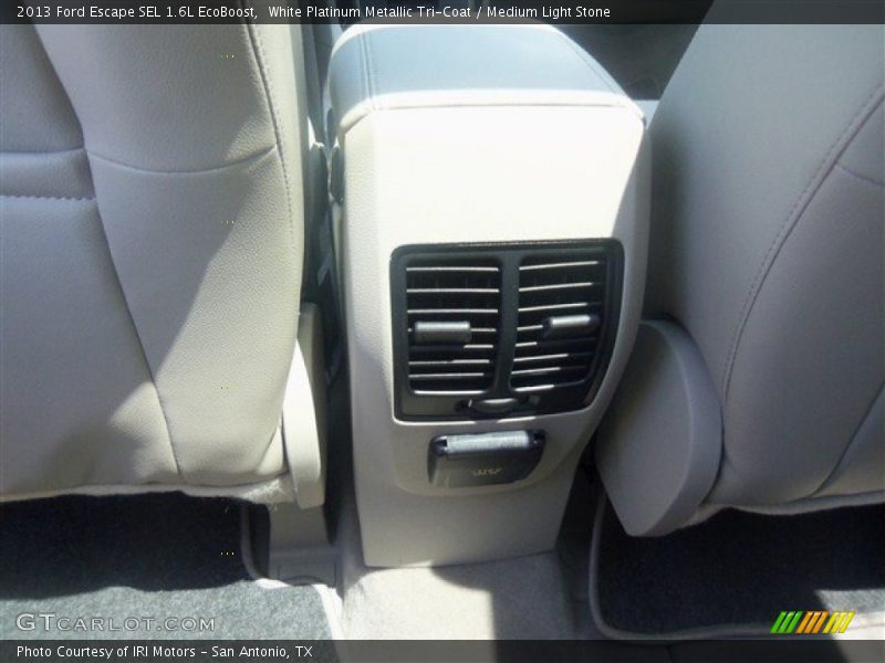 White Platinum Metallic Tri-Coat / Medium Light Stone 2013 Ford Escape SEL 1.6L EcoBoost