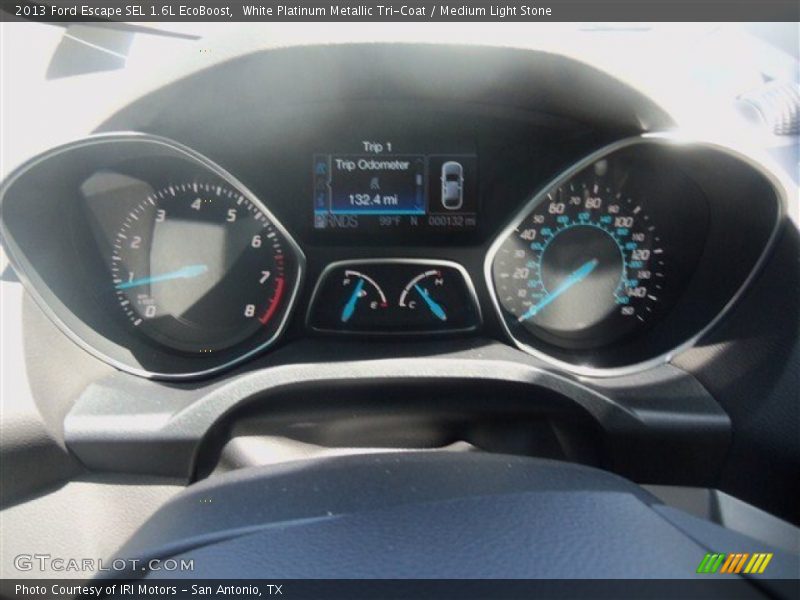 White Platinum Metallic Tri-Coat / Medium Light Stone 2013 Ford Escape SEL 1.6L EcoBoost