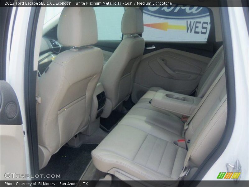 White Platinum Metallic Tri-Coat / Medium Light Stone 2013 Ford Escape SEL 1.6L EcoBoost