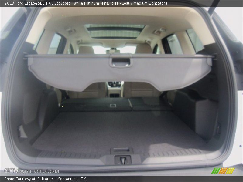 White Platinum Metallic Tri-Coat / Medium Light Stone 2013 Ford Escape SEL 1.6L EcoBoost