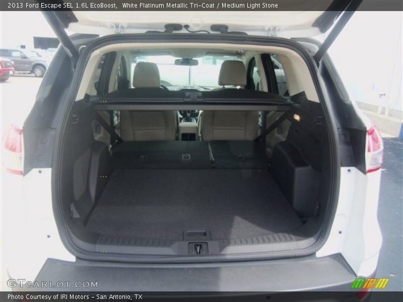 White Platinum Metallic Tri-Coat / Medium Light Stone 2013 Ford Escape SEL 1.6L EcoBoost
