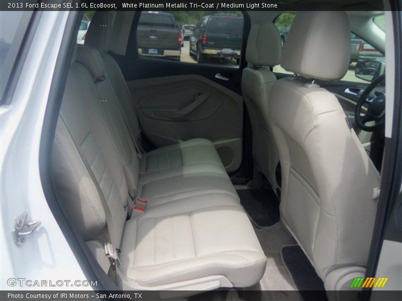 White Platinum Metallic Tri-Coat / Medium Light Stone 2013 Ford Escape SEL 1.6L EcoBoost