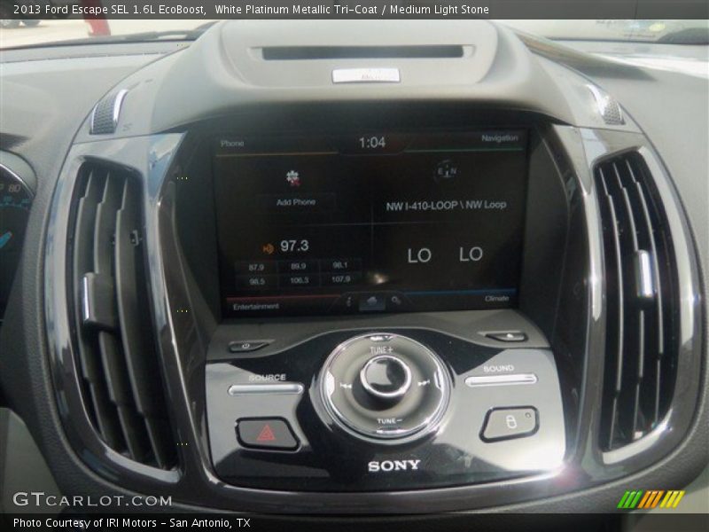 White Platinum Metallic Tri-Coat / Medium Light Stone 2013 Ford Escape SEL 1.6L EcoBoost