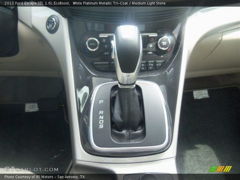White Platinum Metallic Tri-Coat / Medium Light Stone 2013 Ford Escape SEL 1.6L EcoBoost