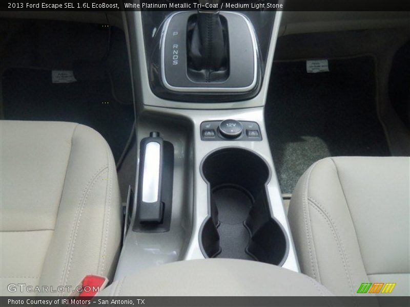 White Platinum Metallic Tri-Coat / Medium Light Stone 2013 Ford Escape SEL 1.6L EcoBoost