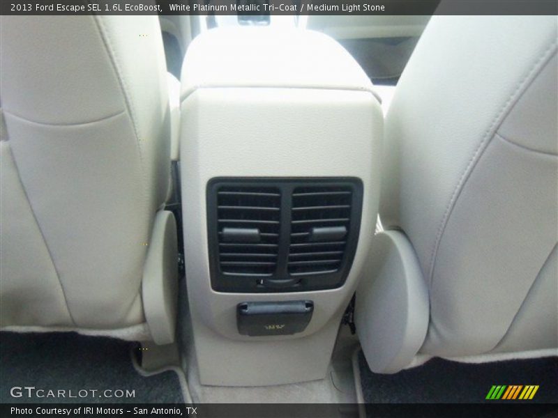 White Platinum Metallic Tri-Coat / Medium Light Stone 2013 Ford Escape SEL 1.6L EcoBoost