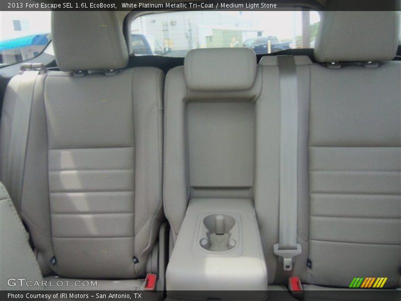 White Platinum Metallic Tri-Coat / Medium Light Stone 2013 Ford Escape SEL 1.6L EcoBoost