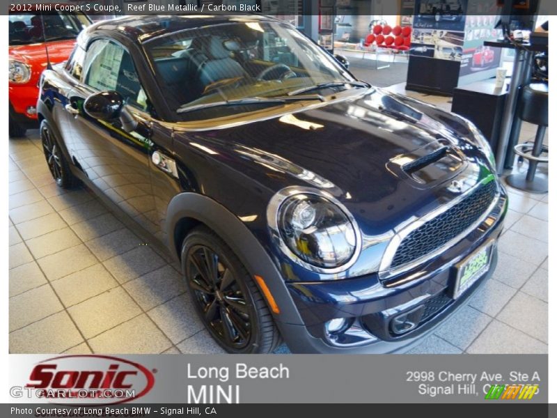 Reef Blue Metallic / Carbon Black 2012 Mini Cooper S Coupe