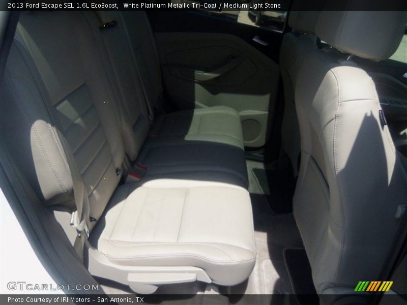 White Platinum Metallic Tri-Coat / Medium Light Stone 2013 Ford Escape SEL 1.6L EcoBoost