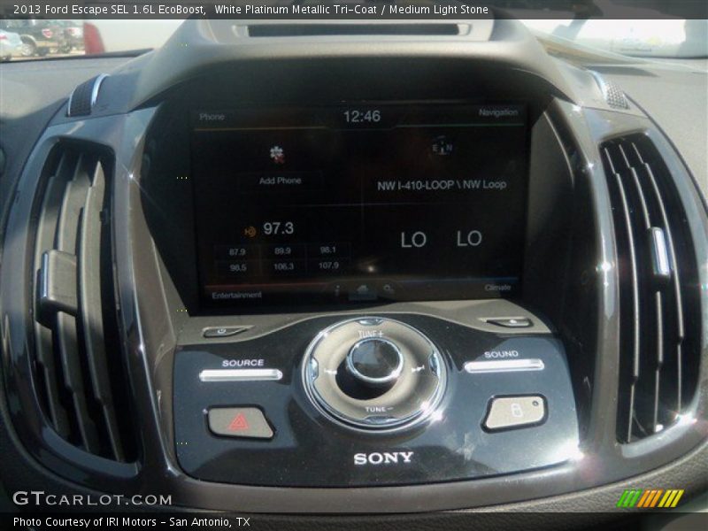 White Platinum Metallic Tri-Coat / Medium Light Stone 2013 Ford Escape SEL 1.6L EcoBoost