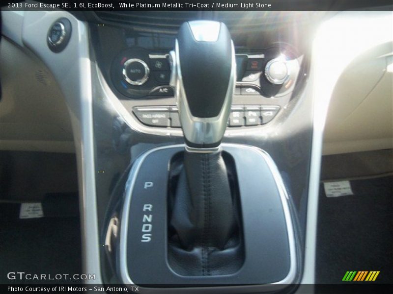 White Platinum Metallic Tri-Coat / Medium Light Stone 2013 Ford Escape SEL 1.6L EcoBoost