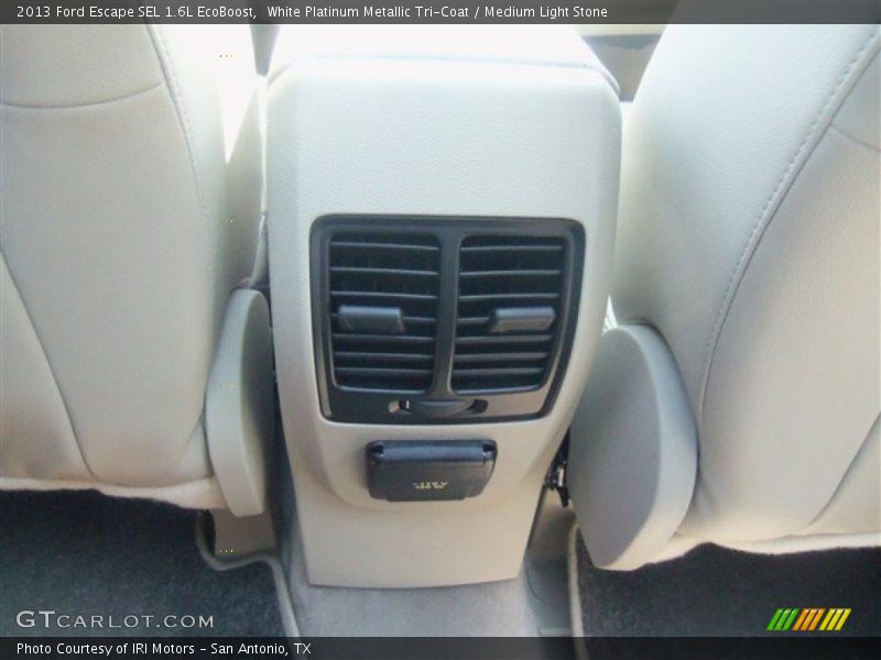 White Platinum Metallic Tri-Coat / Medium Light Stone 2013 Ford Escape SEL 1.6L EcoBoost
