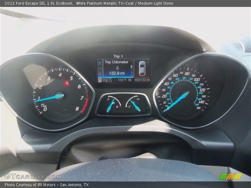 White Platinum Metallic Tri-Coat / Medium Light Stone 2013 Ford Escape SEL 1.6L EcoBoost