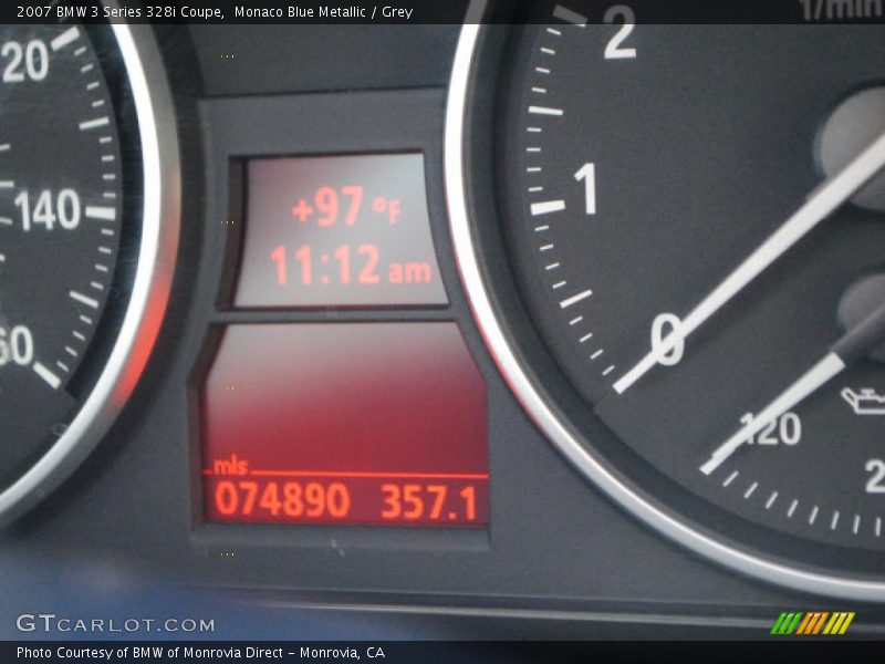 Monaco Blue Metallic / Grey 2007 BMW 3 Series 328i Coupe