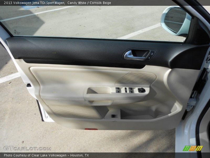 Candy White / Cornsilk Beige 2013 Volkswagen Jetta TDI SportWagen