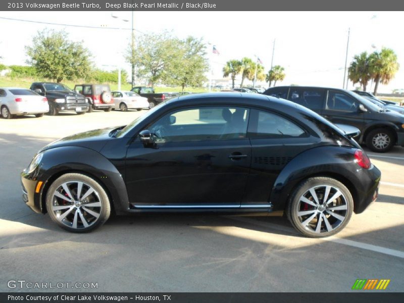 Deep Black Pearl Metallic / Black/Blue 2013 Volkswagen Beetle Turbo