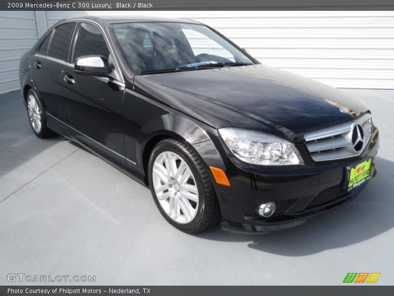 Black / Black 2009 Mercedes-Benz C 300 Luxury