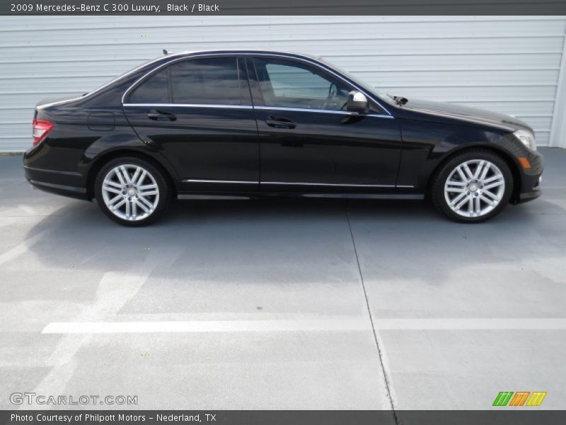 Black / Black 2009 Mercedes-Benz C 300 Luxury