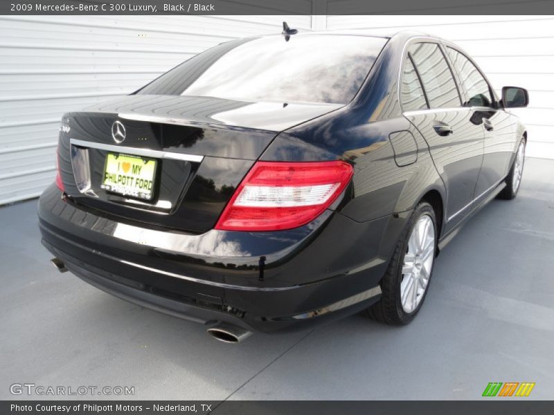 Black / Black 2009 Mercedes-Benz C 300 Luxury