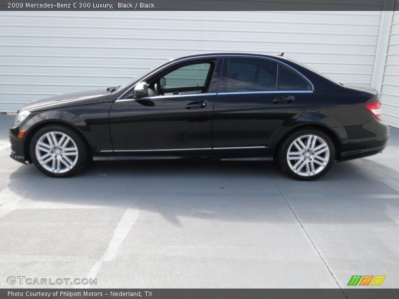 Black / Black 2009 Mercedes-Benz C 300 Luxury