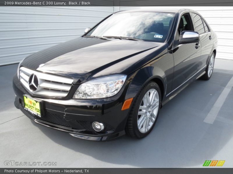 Black / Black 2009 Mercedes-Benz C 300 Luxury